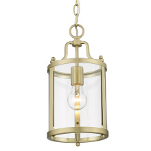 Golden 1157-M1L BCB-CLR - Golden Lighting Payton 1-light Pendant in Brushed Champagne Brass